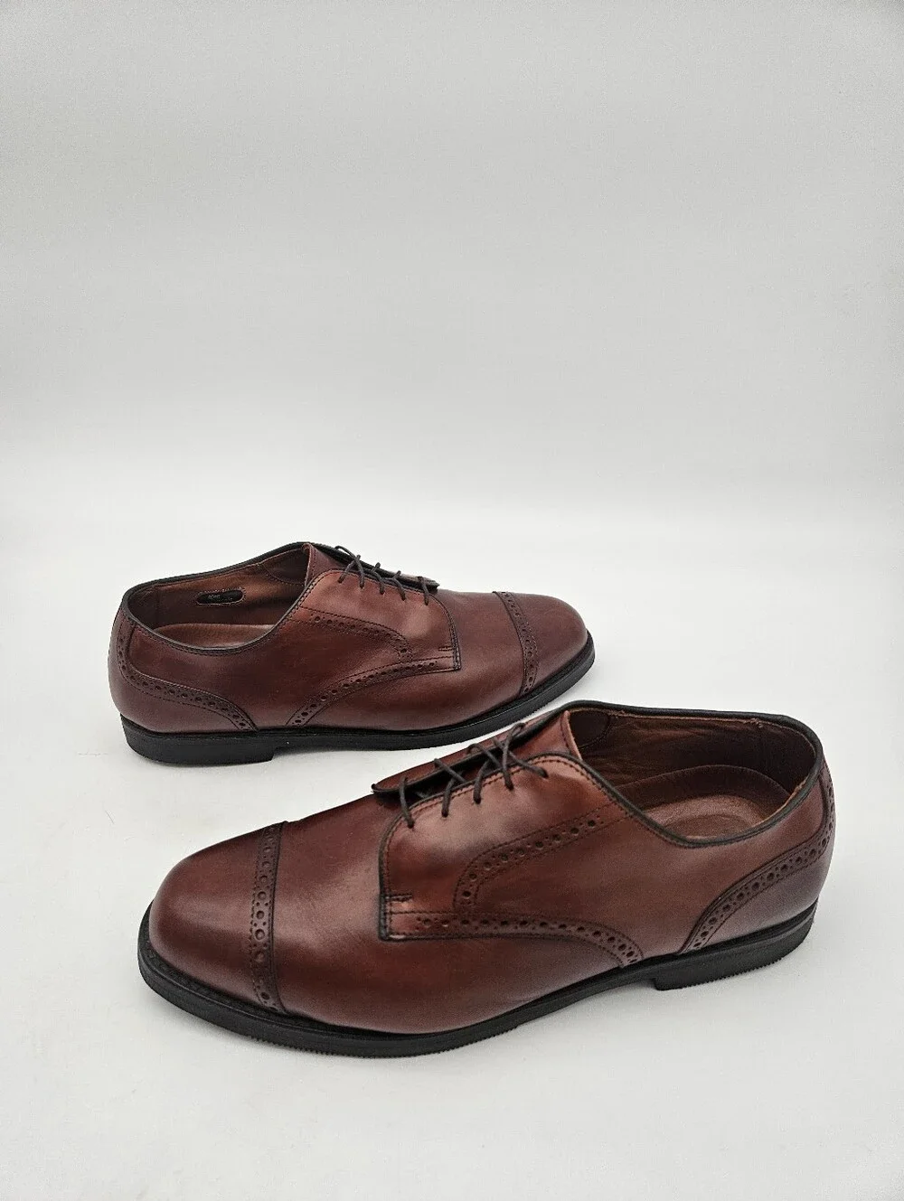 Allen Edmonds Benton Brown Leather Cap Toe Oxford Comfort Orthotics Size 11